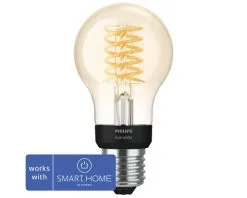 PHILIPS Hue White LED Filament Lamp E27/7W A60