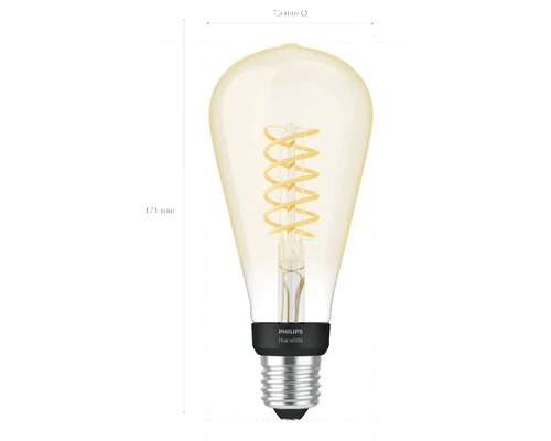 PHILIPS Hue White LED Filament Lamp E27/7W ST72 11 PHILIPS Hue White LED Filament Lamp E27/7W ST72 - Afbeelding 9