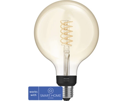 PHILIPS Hue White LED Filament Lamp E27/7W G125 3 PHILIPS Hue White LED Filament Lamp E27/7W G125