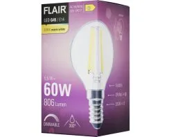 FLAIR LED Lamp E14/5,5W G45 Warmwit Helder -LED-lampen Lamp Bulb Shop DV 8 10437393 05 4c DE 20220401114753