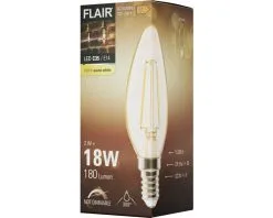 FLAIR LED Filament Lamp E14/2W C35 Amber -LED-lampen Lamp Bulb Shop DV 8 10445492 05 4c DE 20220401164758