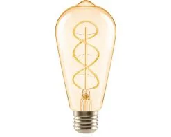 FLAIR LED Lamp E27/4W ST64 Spiraal Warmwit Amber