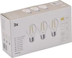 LED Lamp E27/8W A60 Warmwit Helder, 3 Stuks -LED-lampen Lamp Bulb Shop DV 8 10548777 01 4c DE 20221223101655