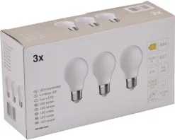 LED Lamp E27/8W A60 Daglichtwit Mat, 3 Stuks -LED-lampen Lamp Bulb Shop DV 8 10548778 04 4c DE 20221223101655