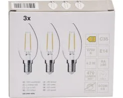 LED Lamp E14/4,2W C35 Warmwit Helder, 3 Stuks -LED-lampen Lamp Bulb Shop DV 8 10548779 01 4c DE 20221223101655