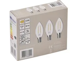 LED Lamp E14/4,2W C35 Warmwit Helder, 3 Stuks -LED-lampen Lamp Bulb Shop DV 8 10548779 03 4c DE 20221223101655