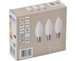 LED Lamp E14/4,2W C35 Daglichtwit Mat, 3 Stuks -LED-lampen Lamp Bulb Shop DV 8 10548780 01 4c DE 20221223101655