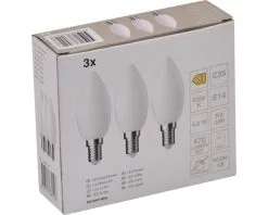 LED Lamp E14/4,2W C35 Daglichtwit Mat, 3 Stuks -LED-lampen Lamp Bulb Shop DV 8 10548780 04 4c DE 20221223101655